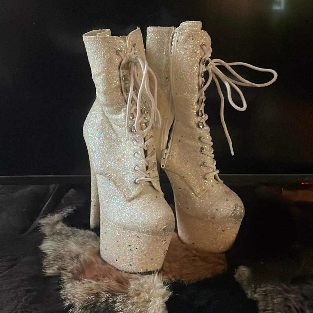 Pleaser Glitter Boots